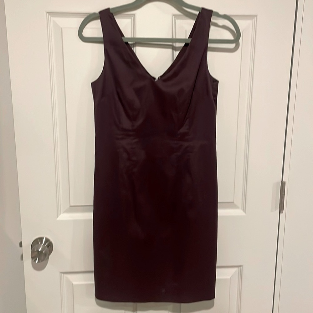 Ann Taylor Plum Sleeveless Sheath Dress Petite 2P Work Office